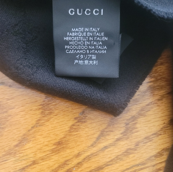NWOT Gucci GG Print Logo Black 100% Wool Scarf - Picture 4 of 10